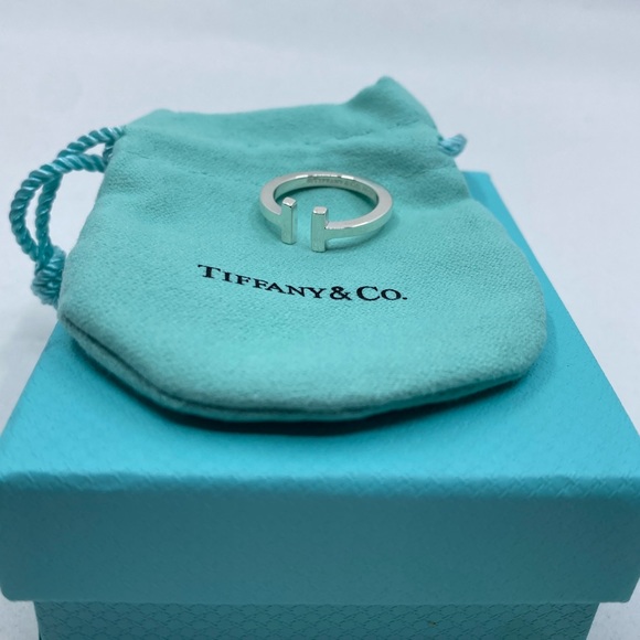 Tiffany & Co. Sterling Silver T Square Ring - Picture 3 of 8